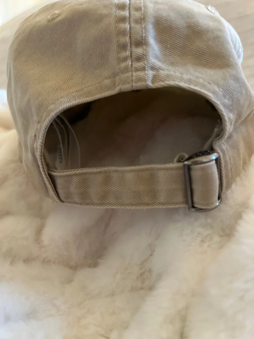 Polo by Ralph Lauren Khaki Cap with Light Pink Pony - Picture 7 of 7